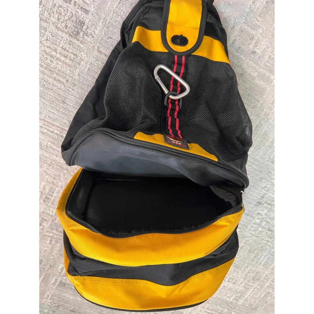 NGG Swiss Edition Backpack Black Yellow Lunch Box Cooler Travel‎ Daypack Bag